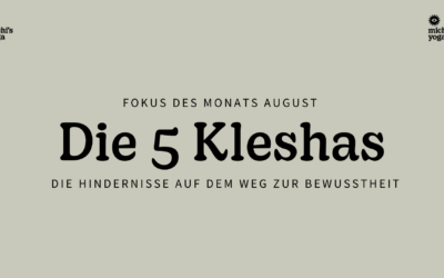 Fokus des Monats August: Die 5 Kleshas